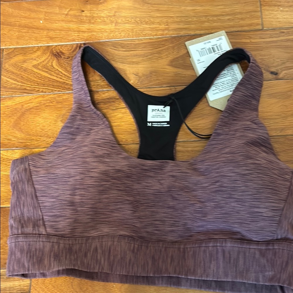 Prana Kimble Bra - Flannel Heather Sports Bra - Picture 9 of 10